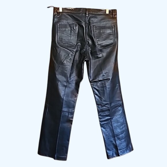 Vintage Leder Company high quality genuine leather pants from Germany 90s 33x29 - Picture 2 of 13